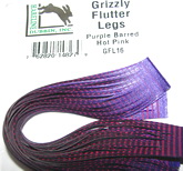 Grizzly Flytter Legs purple barred hot pink Hareline